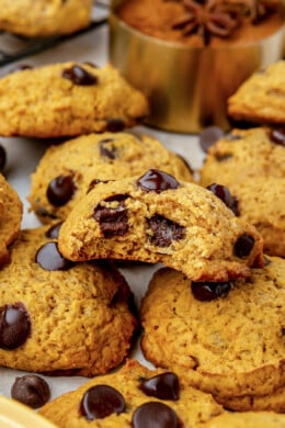 Soft Pumpkin Chocolate Chip Cookies