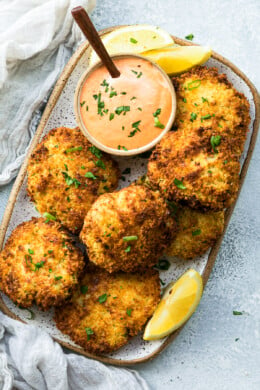 Fish Cakes with Roasted Pepper Sauce