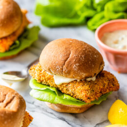 Air Fryer Salmon Sandwich