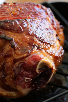 Apricot-Rum Glazed Spiral Ham is perfect for the Holidays, and easy since the ham is already cooked you're basically just heating it up and adding your own glaze.