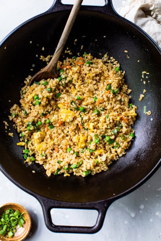 wok with fried rice