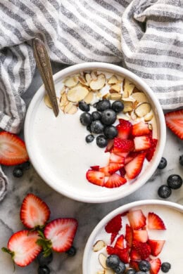 Whipped Cottage Cheese Bowls with berries