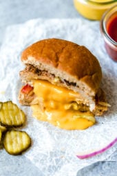 turkey burger stuffed with cheese