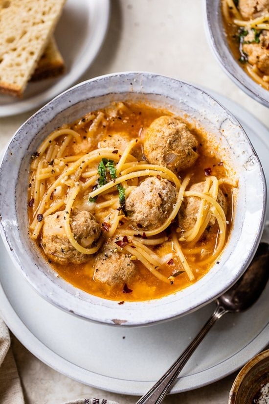 Spaghetti and Meatball Soup