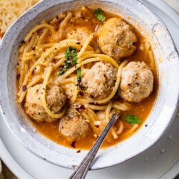 Spaghetti and Meatball Soup