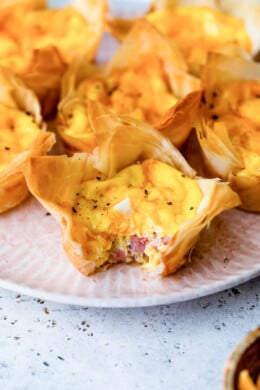 Mini Quiche with Ham and Cheese