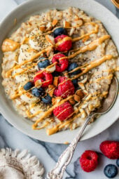 Peanut Butter Breakfast Oatmeal Bowl