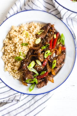 This is the BEST pepper steak recipe, it's easy, ready in under 20 minutes and it's always a winner with my family. SO good, you'll never buy restaurant pepper steak again!