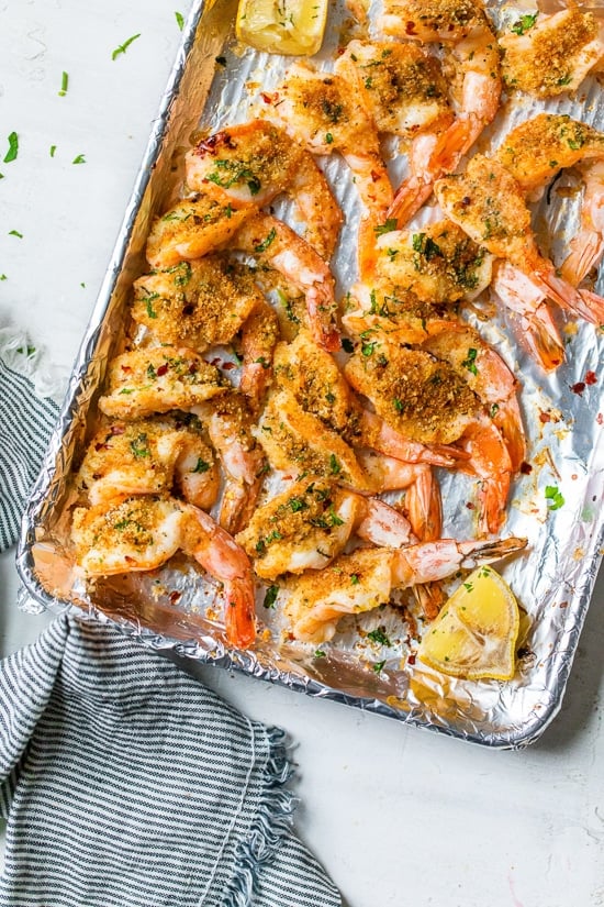 Sheet Pan Shrimp Oreganata