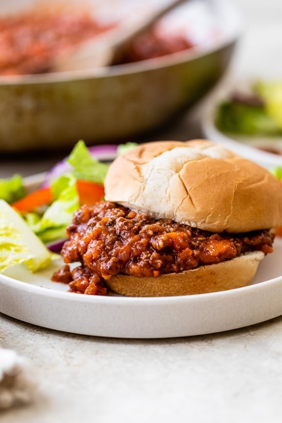 Sloppy Joe on a bun