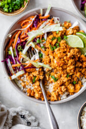 Spicy Gochujang Tofu Bowls