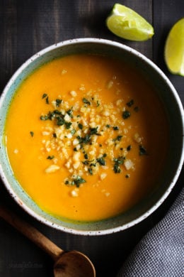 Roasted sweet potato soup